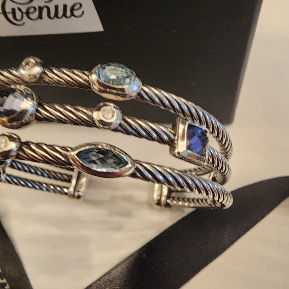 David Yurman 3 row Confetti cuff bracelet - Picture 8 of 9